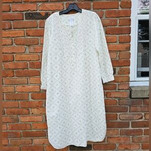VTG Fundamentals Prairie Style Cottagecore Flannel Nightgown | 100% Cotton